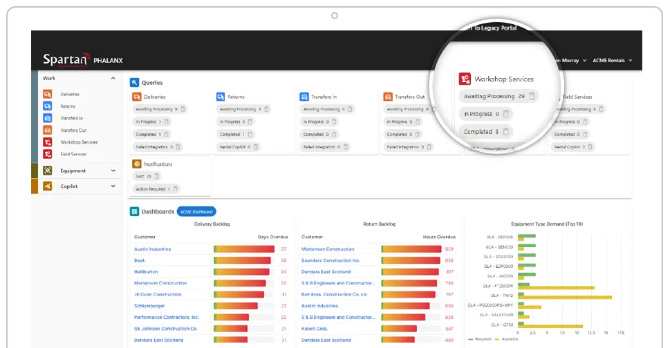 phalanx v6 operations dashboard screen