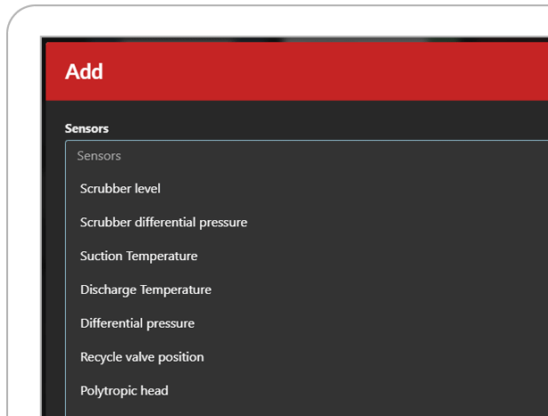 Integrated to live sensor streams screen